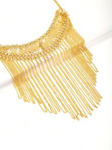 1pc Shiny Badge Pendant Chain Decor Masquerade Mask, Suitable For All Seasons - Gold - View 2