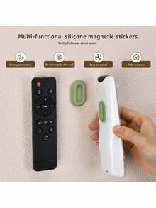2 cái/1 cái Giá đỡ điều khiển từ xa từ tính, Giá đỡ lưu trữ điều khiển từ xa gắn tường tự dính không gây hư hại, Giá đỡ điều khiển từ xa, Bộ sạc, Lưu trữ tại nhà, Móc lưu trữ gắn tường bằng silicon không cần khoan - Nhiều màu - Xem 5