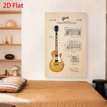Framed Vintage Acoustic Guitar Blueprint Canvas Poster,Gretsch Design,Wall Art For Music Room Or Studio Decor,Detailed Instrument Diagram With Fretboard Labeling,Perfect Gift For Guitarists,Living Room,Bedroom,Home Office Wall Decor For Christmas Decrotions,Room Decor,Poster,Bathroom Deccor,Room Deocr,Wall Decor,Home Decor,Bedroom Deccor,Posters For Room,Christmas Gifts,Kitchen Deccor,Room Acesories,Living Room Deccor,Office Decor,Framed Wall Art,Gifts For Men And Women,Bathroom Accesssories,House Decor,New Year - Đóng khung - Xem 5