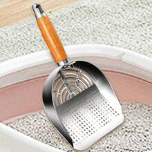 Litter Scoop - Pooper Scooper Litter Litter Sociedad de proyeccin rpida Box Comunda Poop Scoop GRIP Kitten Pooper LIBER POOP Herramienta de tamizado para interiores al aire lib - Agujero redondo - Ver 6