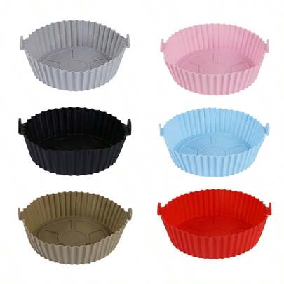 1pc Round Silicone Pad For Air Fryers, Suitable For Both Air Fryers And Ovens, Reusable Air Fryer Accessories, Round Non-Stick Oven Pad