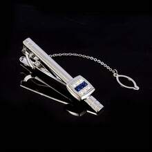 High End Business Suit Tie Buckle, Men's Light Luxury Boutique Tie Clip, Valentine's Day Gift - Pha lê đỏ - Xem 6