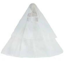 Doll Clothes A Princess Wedding Dress With An Enormous Skirt,A White, Off-The-Shoulder Wedding Dress With Sleeves+Wedding Veil,A Pretend Wedding,Simulated Wedding Dress Skirt,Suitable For 11.5-Inch Princess Doll, For Doll Daily Pretend Play,It Is Suitable As A Gift For Children's Day/Birthday And Other Festivals (No Dolls Included)