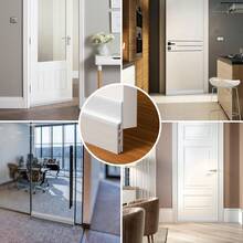 Door Draft Stopper Under Door Draft Blocker Insulator Doors Sweep Weather Stripping Noise Stopper Strong Adhesive, Black - Black - View 5