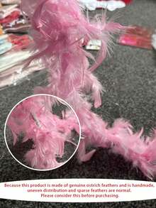 1pc Colorful Artificial Feather Scarf, Suitable For DIY Projects, Birthday Party Costumes, Wedding Photo Props, Stage Performance, Home And Party Decoration, Carnival Supplies (80cm) - Multicolor - View 8