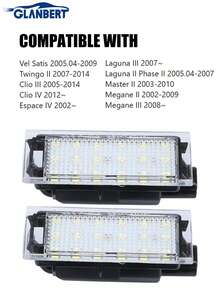 GLANBERT 2pcs Car-Specific License Plate Lights, Suitable For Suitable For BWM Audi Peugeot Renault LED Rear License Plate Light - Multicolor - View 20