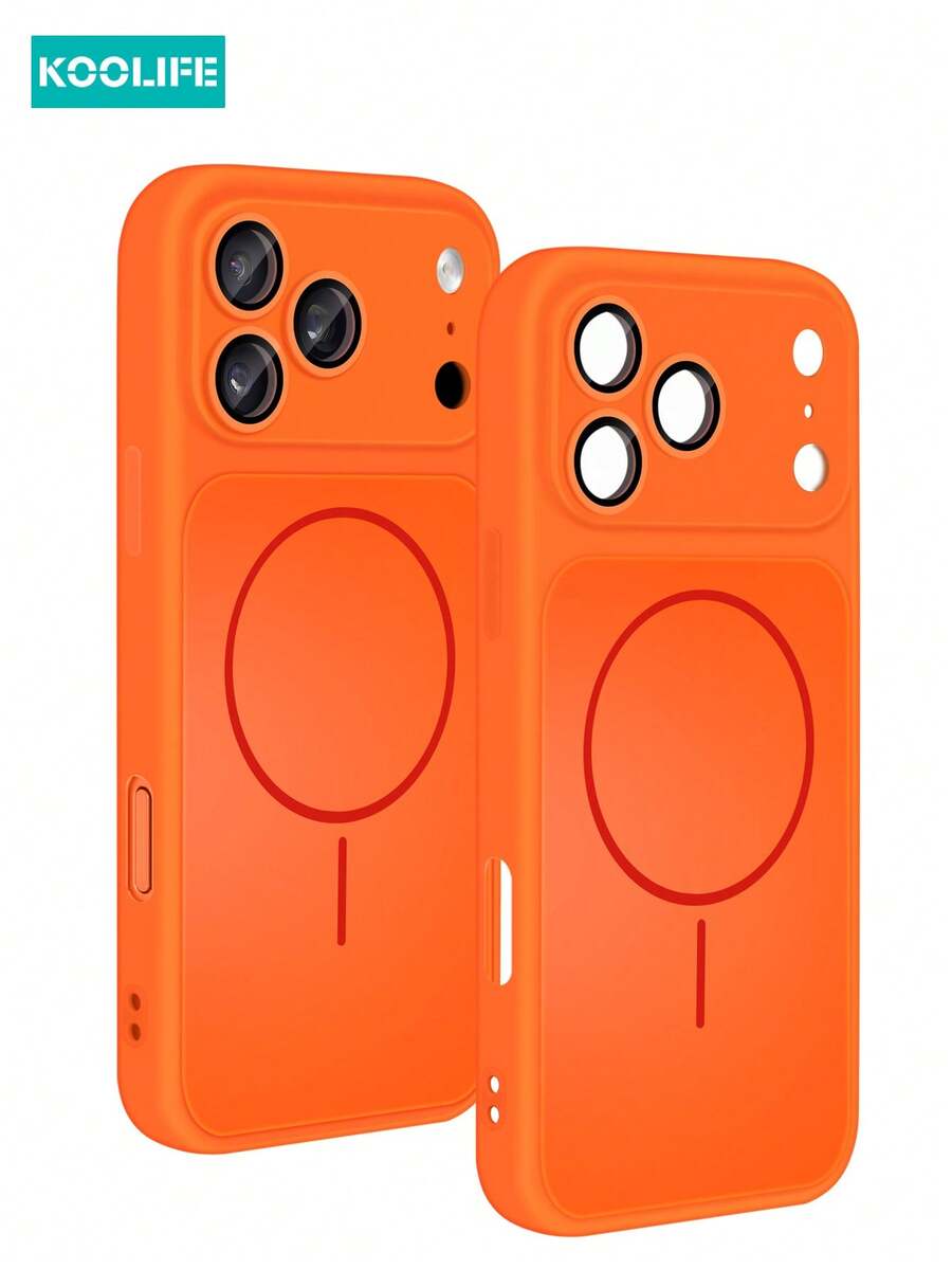 Koolife 1 件装硅胶全包保护壳，带磁环，兼容 Apple 17 Pro Max，纯色，防摔，内置镜头保护膜，PC+TPU 材质，适配 Apple 17 Pro Max/ 17/ 17 Pro