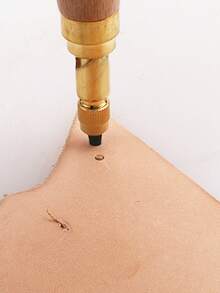 1/2pcs Automatic Leather Punch Tool With 6 Sizes Drill Bits, Leather Belt Hole Punch Eyelet Setter, Rotary Sewing Machine Accessory, Watchband Handcraft Tool - Multicolor - View 5