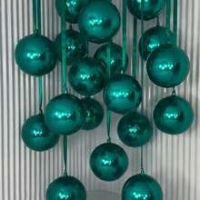 10pcs Dark Green 4D Balloons, 18 Inches, With Dark Green Polyester Ribbon, With Masking Paper, Easy To Carry, For Room Decoration, Party Decoration, Wedding Decoration, Family Gathering - 綠色 - 查看 6