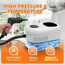 Universal Handheld Pressure Steam Cleaner, 2500-Watt High-Pressure Steam Cleaner, Handheld Steam Cleaner For Kitchens, Sofas, Floors, Etc., White - View 2