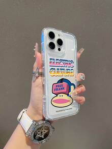 Ốp lưng điện thoại Paul Frank trong suốt, có đệm khí, bảo vệ toàn thân với camera, họa tiết chữ khỉ chuyển màu, thiết kế mới, tương thích với iPhone 13/14/15/16/17 Pro Max - Nhiều màu - Xem 3