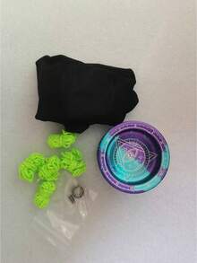 1pc Lesheng Professional Yo-Yo X4 Single Metal Alloy Yo-Yo For Competition (Includes 5 Strings, 1 Glove, 1 Thin Bearing), Self-Assembly Required, Random Color Placement On Each Yo-Yo - Multicolor - View 11