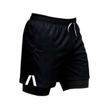 Kit Of 3 Dry Fit Thermal 2-In-1 Training Shorts With Cell Phone Pocket And Towel Holder - Fitness/Gym Shorts - 查看 4
