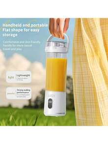 Portable Blender And Juicer With Digital Display Screen, Wireless USB Power Supply, 20000 RPM Powerful Motor, Stainless Steel Blades, Compact Design Suitable For Making Smoothies, Milkshakes, Vegetable Drinks, Easy To Carry Around, Compatible With USB Devices, Ideal For Home, Office, And Travel - 彩色 - 查看 5