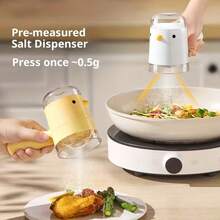 1pc Yellow Bird Shaped Salt Dispenser, Kitchen Seasoning Controlled Quantity Bottle, Airtight Storage, Precise 0.5g Salt Dispensing, Suitable For Salt, Cumin Powder And Other Seasonings - Multicolor - View 6