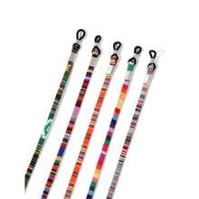 5条波西米亚风撞色拼接眼镜带，防滑时尚眼镜/老花镜挂绳，彩色眼镜链，女士眼镜配件