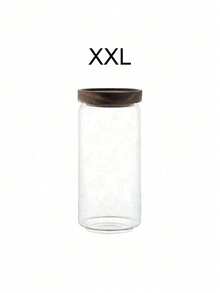 1 hũ thủy tinh kín bằng gỗ hồng mộc có nắp gỗ, hũ đựng thực phẩm bằng thủy tinh có nắp đậy dùng để đựng hạt cà phê, trà lá, mì ống, muối, các loại hạt, đường, gia vị, phụ kiện nhà bếp, hũ đựng thực phẩm nhà bếp, ngũ cốc, đồ dùng nhà bếp thiết yếu, dụng cụ nhà bếp, chai thủy tinh, quà cưới, quà Giáng sinh, quà Halloween, quà Valentine, thích hợp cho mọi mùa. - Nhiều màu - Xem 18
