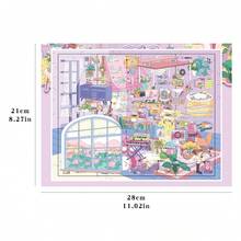 3D Miniature House DIY Landscape Stickers, Music Studio, Illustration Studio, Suitable For Gifts, Office, Home, Marking, Labels, Classrooms, Entertainment Toys, Student Journals, Creative Retro Decoration DIY Stickers - Multicolor - View 4