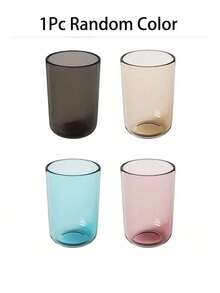 1pc Transparent Gargle Cup, Plastic Bathroom Cup, Reusable Drinking Glass, Elegant Transparent Gargle Cup, Luxury Couple Toothbrush Cup, Suitable For Home And Bathroom Use