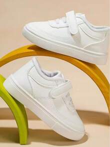 Children Hook And Loop Shoes, Children Fashion Sneakers, Children Casual Shoes, Children Sports Shoes - White - View 4