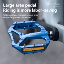 ROCKBROS 1个铝合金防滑反光大脚踏板 - 让骑行更轻松