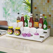 Spice Rack Organizer Cabinet, 3 Tier Expandable Spices Storage, Great Kitchen Cabinets, Cupboard, Pantry And Countertop More 1 Pack/White - 白色 + 1 包/白色 - 查看 4