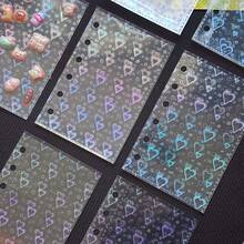 10/20张A6/A7/M5透明活页夹内芯，带封套，可用于收纳贴纸簿、偶像照片卡、明信片、卡片、照片、学生证件卡等，办公用品，也适用于手账本。 - 彩色 - 查看 2