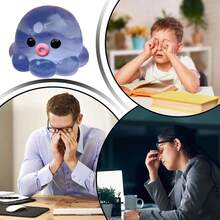 Kawaii Octopus Fidget Stress Balls – Adorable Octopus Relaxation Toy For Kids, Teens & Office Stress Relief (Perfect For Anxiety Reduction & Fidgeting) - Màu xanh lam - Xem 3