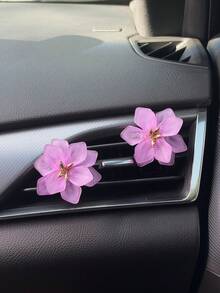 1个/2个装鲜花汽车出风口夹，可爱装饰夹，女士汽车饰品，汽车装饰品 - 均碼 - 查看 5