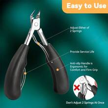 New High-Quality Stainless Steel Eagle Beak Pliers - Versatile Portable Ingrown Toenail / Onychomycosis Specialized Thick & Hard Nail Clipper, Sharp & Durable Manicure Essential Tool - Black - View 8