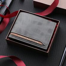 New Men's Casual Lightweight Short Wallet Patchwork Color Block Design Bifold Multi-Function Wallet Coin Purse Gift For Boyfriend Father Son For Men Money Wallet Mini Wallet Purse Wallet Men Wallet Leather Small Wallet - Multicolor - View 1