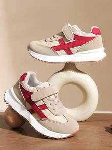 2024 Spring/Autumn Popular Kids Sports Shoes, Leather Upper Retro Chunky Sneakers, Soft Sole Non-Slip For Boys & Girls, Casual Shoes For Toddlers 1 Pair Fashion & Comfortable Girls Sports Shoes, Boys Outdoor Non-Slip Versatile Running Shoes, Suitable For School, Sports, All Seasons, Toddler Walking Shoes, Christmas Gift - Khaki - View 2