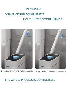 6-42 Pieces Of Disposable Toilet Brush Wall-Mounted Home Toilet Bathroom Cleaning Replacement Head Magic Device - Purple Lavender Replacement Brush Head (handle base not included) - View 9