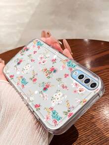 High-Resolution, Fully Transparent Phone Cases For Samsung Galaxy A50 A50S A30S Fresh Floral Ultra-Thin All-Around Protective Case Made Of Soft Material - Clear - View 4