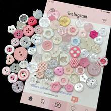 20/30pcs Colorful High Gloss Resin Buttons, DIY Craft Decorative Beads Accessories, Cute Buttons
