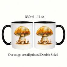 Stock Available In US.High Quality And Fast Shipping1 Piece, 11 Ounces, Ceramic Coffee Cup, Mushroom Design Coffee Cup - Heat Preservation, Hand Washable, Reusable, Office, Home, Parties, Weddings, Birthdays - Choice Women, Moms, Wives - 11,16 ounce - Xem 4