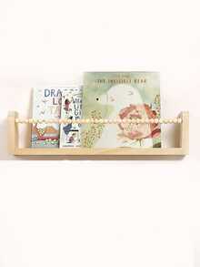Children's Room Bookshelf Set, 3 Pieces, Natural Wood Wall-Mounted Storage Rack, Suitable For Children's Rooms, Playrooms, Bedrooms And Kitchens. - White - View 10