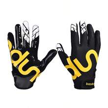 boodun 1 Pair High Quality Non-Slip Breathable Durable Baseball Gloves, Suitable For Baseball Games, Training, Football, Outdoor Sports, Unisex - Yellow - View 7