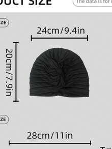 新款复古英伦风简约头巾帽，适合孕妇、化疗、日常佩戴、节日等场合，也可作睡眠帽。 - 彩色 - 查看 5