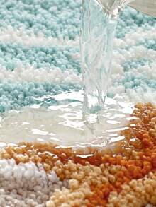 DAJIANG 1pc Fluffy Bathroom Rug, Soft And Comfortable Foot Feel, Flower Shaped Bath Mat With TPR Non-Slip Bottom, Suitable For Hallway, Bedroom, Living Room, Bedside, Decorative Small Rug, Machine Washable And Easy To Clean - Multicolor - View 9