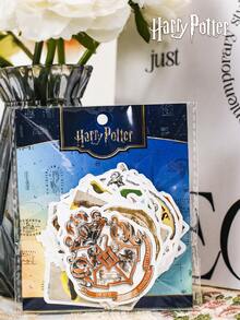 Harry Potter 50張哈利波特復古貼紙，水彩風格塗鴉角色貼紙，哈利波特、榮恩、赫敏、馬爾福，乙烯基防水貼紙，適用於水瓶、筆記本電腦、桿、水壺、電腦、手機、帽子、汽車，適合青少年和成人的趣味貼紙，紀念品禮物、生日禮物 [官方授權] - 彩色 - 查看 7