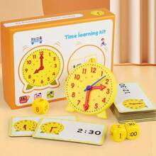 Children's Simple Clock Learning Set, Clock Time Recognition Matching Game Toy, Suitable For Boys And Girls Early Education Time Cognition Toy Gift, Birthday Gift, Christmas Gift, Preschool Gift - Multicolor - View 9