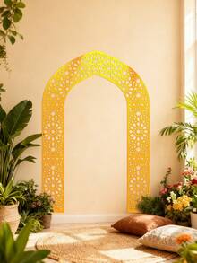 一套金色拱形墙饰，精美图案墙画，波西米亚风家居装饰，客厅/卧室/玄关墙面挂饰，现代风格装饰，装饰拱门墙面雕塑，吸睛墙面装饰，优雅几何图案墙画，多功能室内墙面装饰，时尚家居墙面装饰 - 彩色 - 查看 10