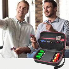 ALKOO Dart Case Holder Bag For 6 Pcs Steel And Soft Tip Darts Set, Storage Organizer Holds 6 Darts And Tips, Shafts And Flights And Extra Accessories (Box Only) - Black - View 7