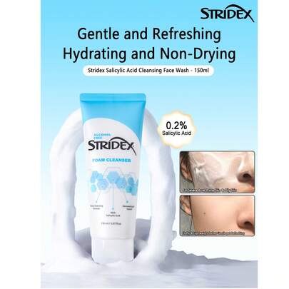 Sữa rửa mặt chứa Salicylic Acid, kiểm soát dầu và tẩy tế bào chết, làm sạch nhẹ nhàng, không gây khô da, sữa rửa mặt tạo bọt chứa axit amin, phù hợp cho cả nam và nữ.