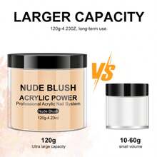 LIMEGIRL 3件套超硬亚克力美甲粉 - 4盎司/120克 专业亚克力美甲粉，大容量，适用于亚克力美甲、3D法式美甲、美甲延长和雕刻，裸色、米色 - 彩色 - 查看 5