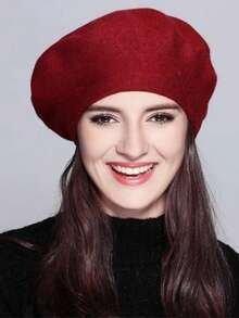 1pc Women's Beret Hat, Knitted Knitted Hat, Fashion European And American Style, Thick Ear-Protecting Knitted Hat, Autumn/Winter - A - View 6