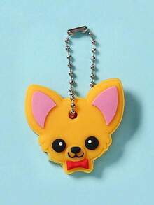 1个可爱动物图案防震防尘可识别保护钥匙套钥匙扣，用于日常钥匙整理、包包背包挂饰、家庭办公室钥匙标签，也是送给孩子朋友的小礼物，情人节适用。 - 彩色 - 查看 4