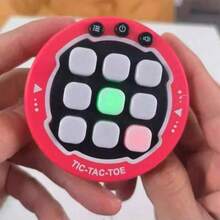 1 قطعة لعبة الحلقات والصليب اليدوية، مصنوعة من مادة ABS، 3 أوضاع للعب، لعبة منطقية استراتيجية، هدية عيد ميلاد للمراهقين، لعبة ذكاء محمولة صغيرة - متعدد الألوان - مشاهدة 3