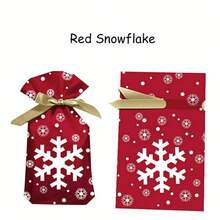 30PCS M/L Size Christmas Sacks Party Gift Bags Drawstring Wrap Present Storage (Including 6 Patterns) - Including 6 Patterns - View 4
